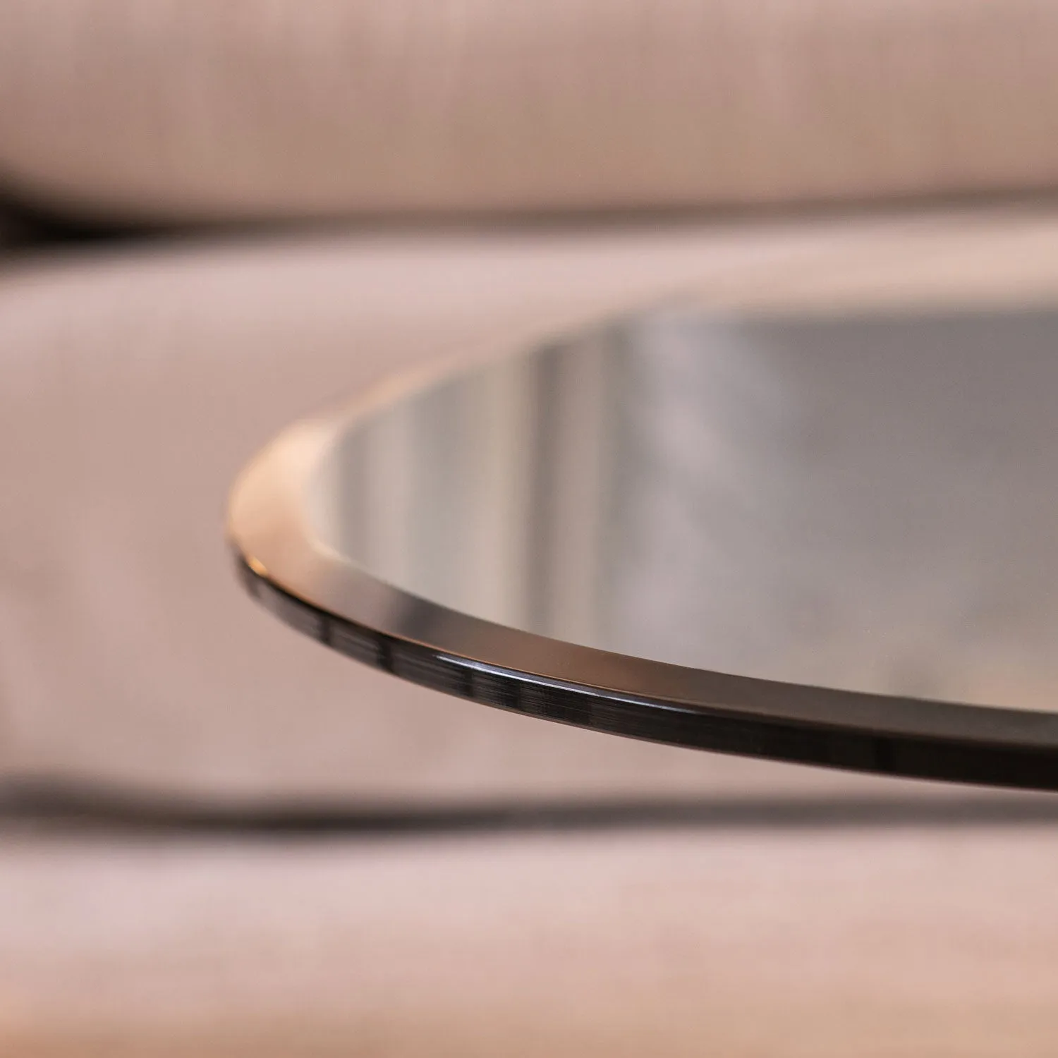25" Round Clear Glass Table Tops