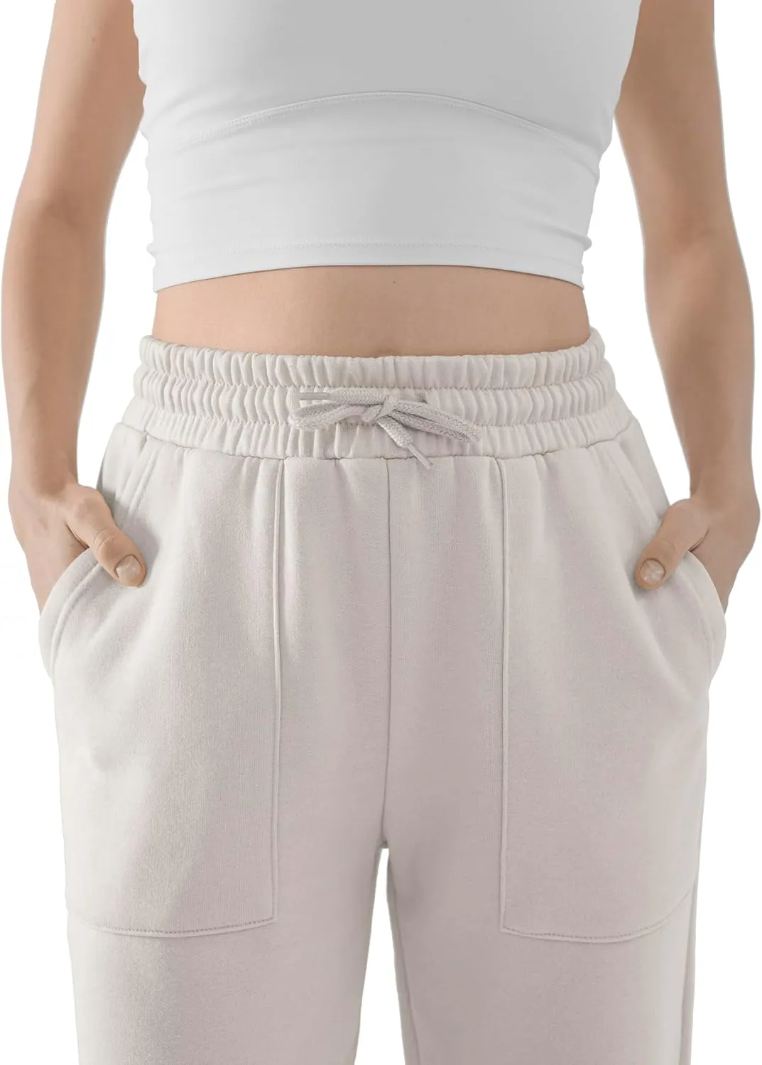 3 Pack Sweatpants for Women Fleece Lined High Waisted Joggers with Pockets Baggy Comfy Lounge Pants