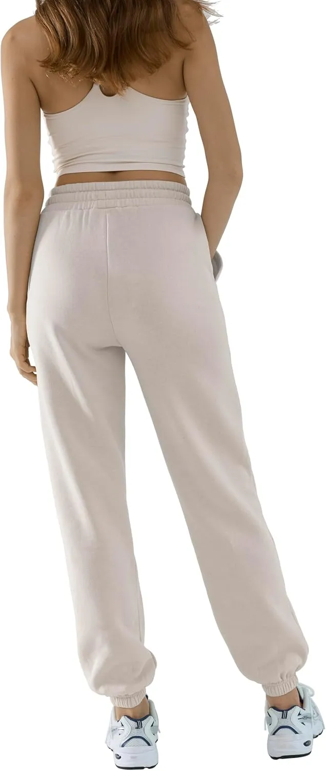 3 Pack Sweatpants for Women Fleece Lined High Waisted Joggers with Pockets Baggy Comfy Lounge Pants