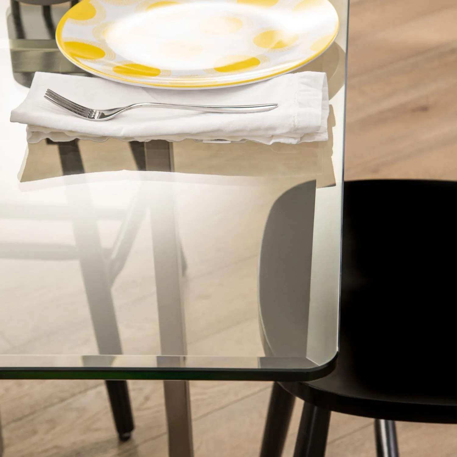 41" Square Clear Glass Table Tops