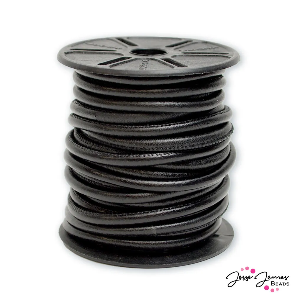 5MM Stitched Nappa Leather in Black