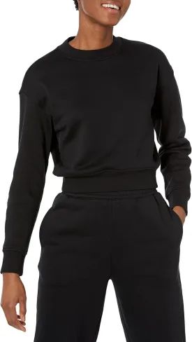 Amazon Essentials Women's Cropped Drop Shoulder Sweatshirt (Available in Plus Size)