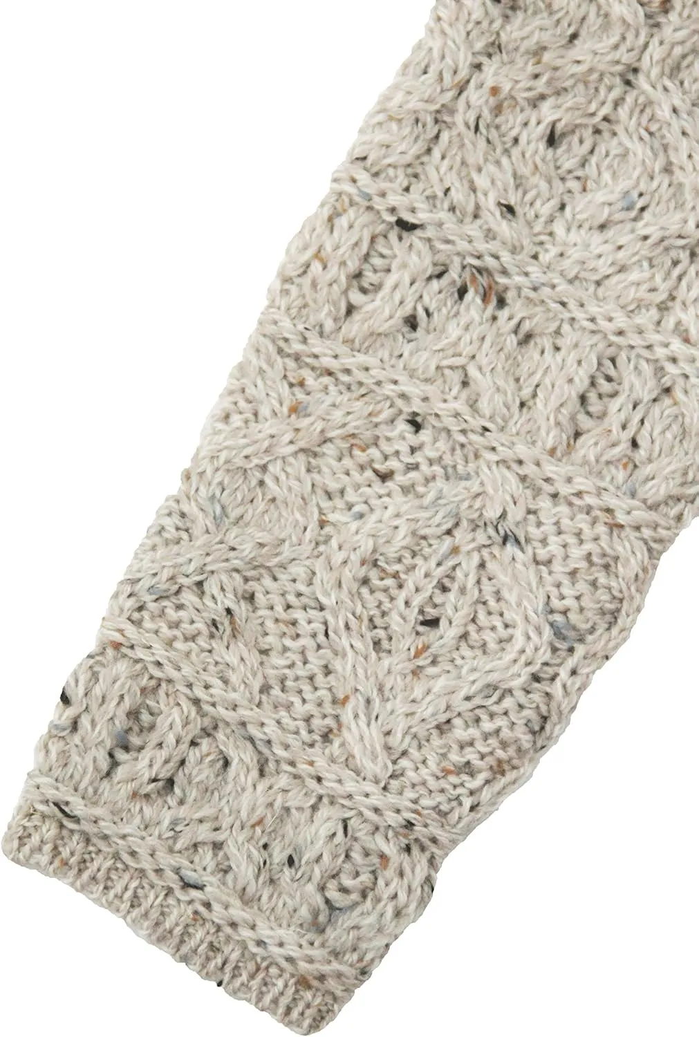 Aran Crafts Women's Soft Cable Knit Honeycomb Hood Cardigan (100% Merino Wool)