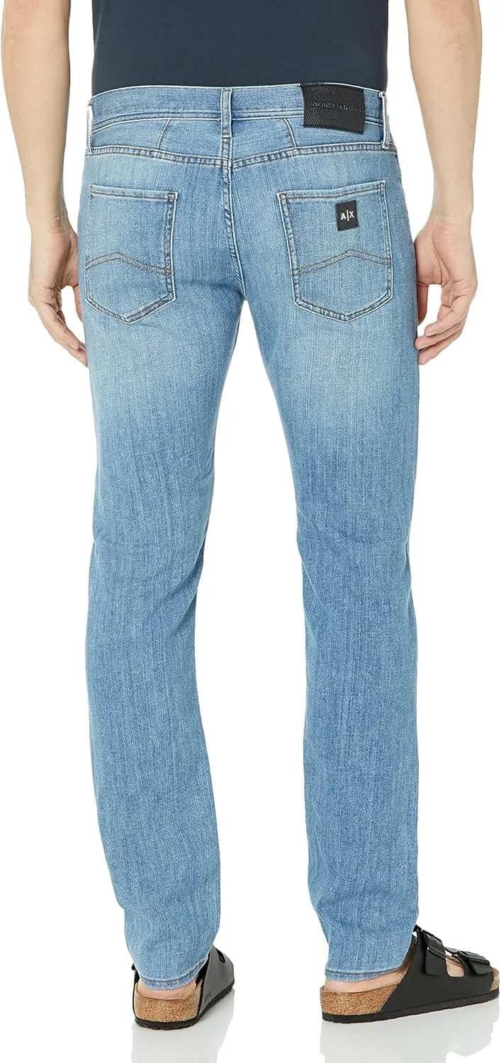 Armani Exchange Men's Slim Fit Stretch Denim Pants