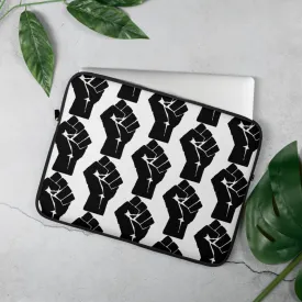 Black Power Fist Pattern Laptop Sleeve