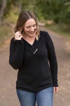 Brooklyn Button Top (Black)