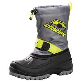 Castle X Youth Element Insulated Snowmobile Boot (Hi-Vis/Gray - 5)