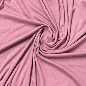 Dark Pink Cotton Rib Knit Fabric - 150 GSM