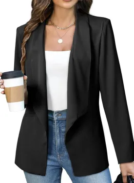 Dokotoo Blazers for Women Business Casual Long Sleeve Open Front Lightweight Work Office Suit Jackets Blazer