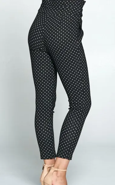 Dotted High Waist Pants