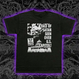 Face Of Satan Seen Over Capital Slim Fit Tee