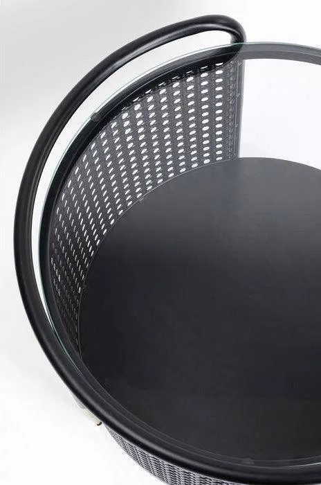 Fence Black Metal Side Table