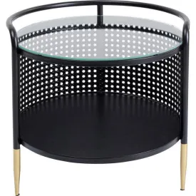 Fence Black Metal Side Table