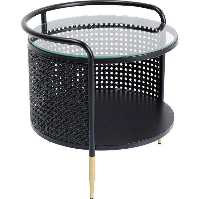 Fence Black Metal Side Table