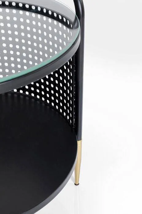 Fence Black Metal Side Table
