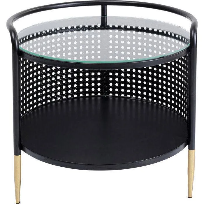 Fence Black Metal Side Table