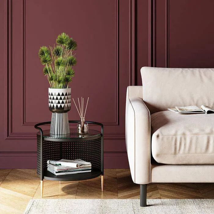 Fence Black Metal Side Table