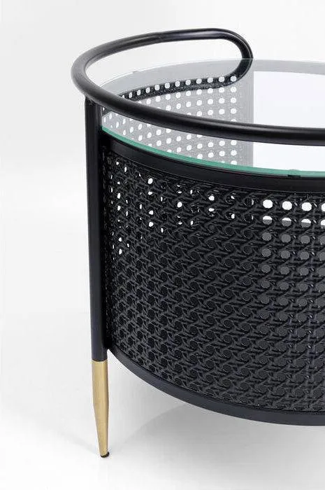 Fence Black Metal Side Table