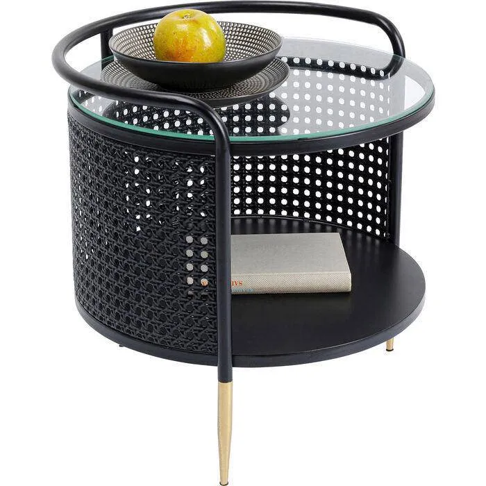 Fence Black Metal Side Table