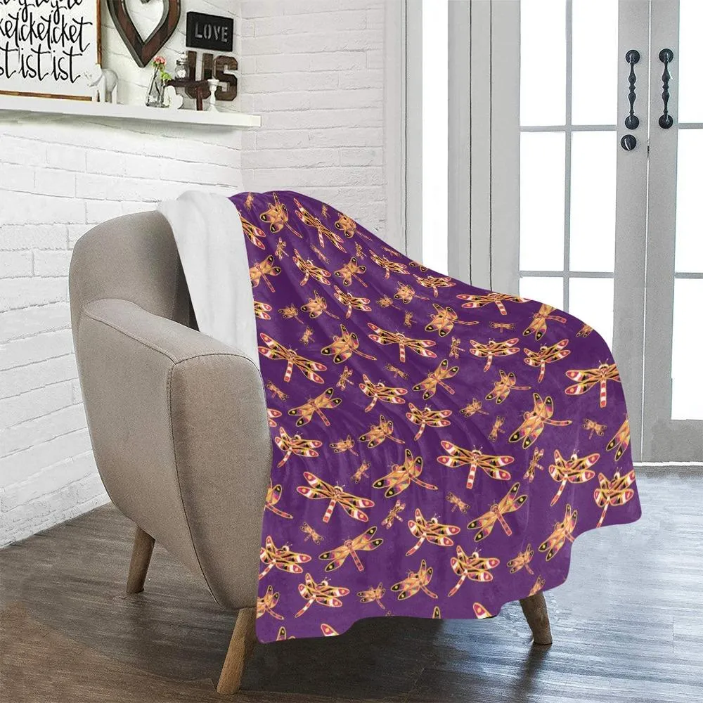 Gathering Yellow Purple Ultra-Soft Micro Fleece Blanket 40"x50"