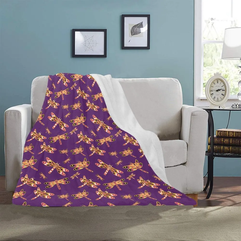 Gathering Yellow Purple Ultra-Soft Micro Fleece Blanket 40"x50"