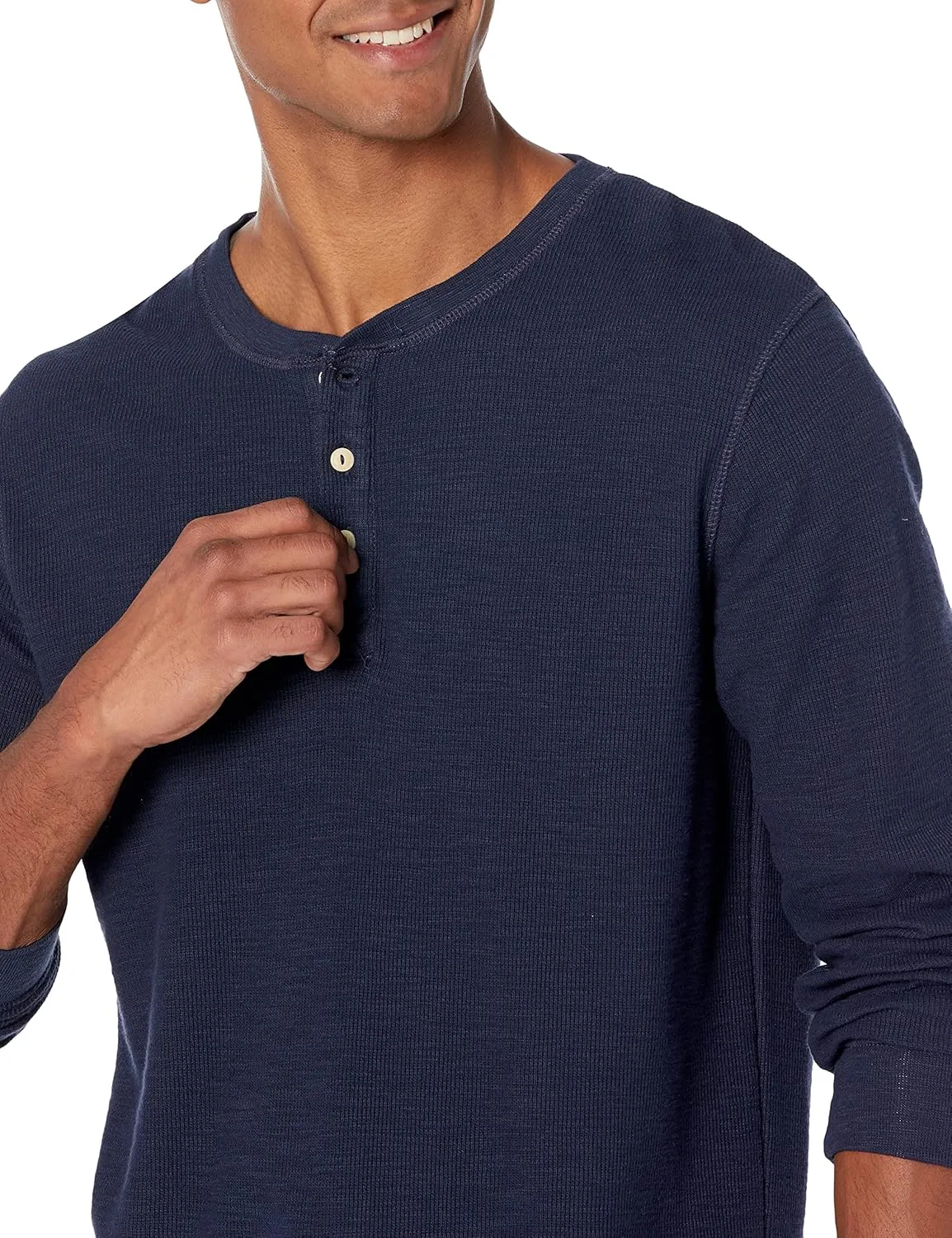 Goodthreads Men's Long-Sleeve Slub Thermal Henley