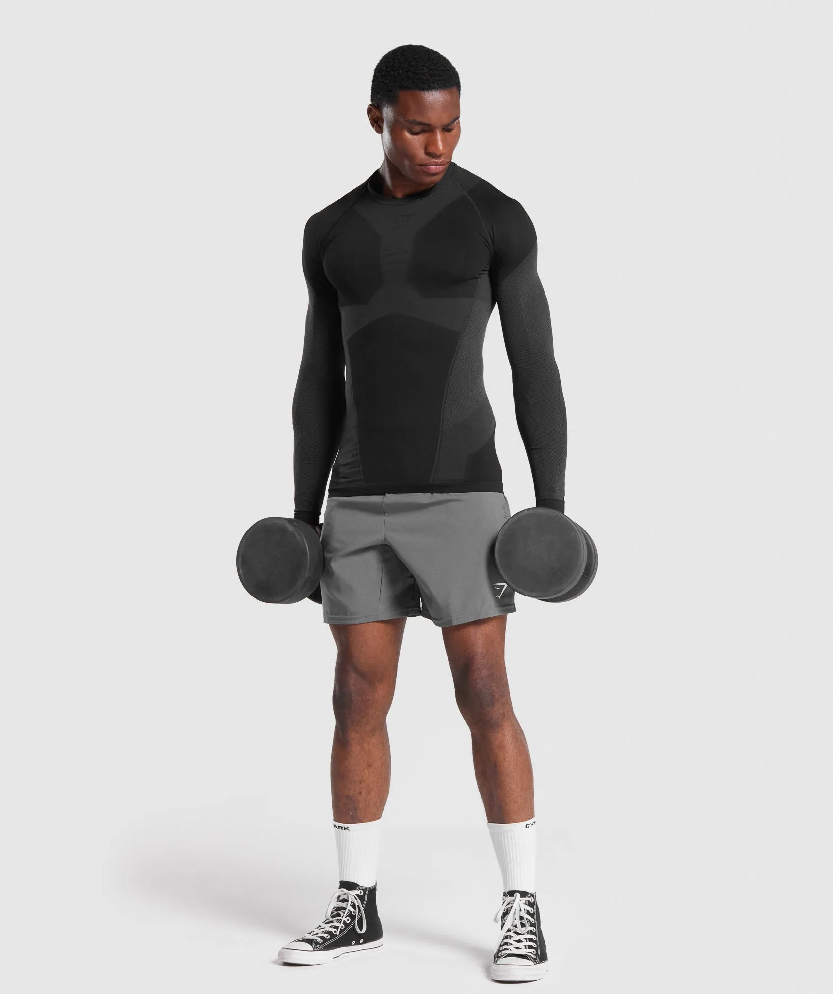 Gymshark Free Force Seamless Long Sleeve T-Shirt - Black