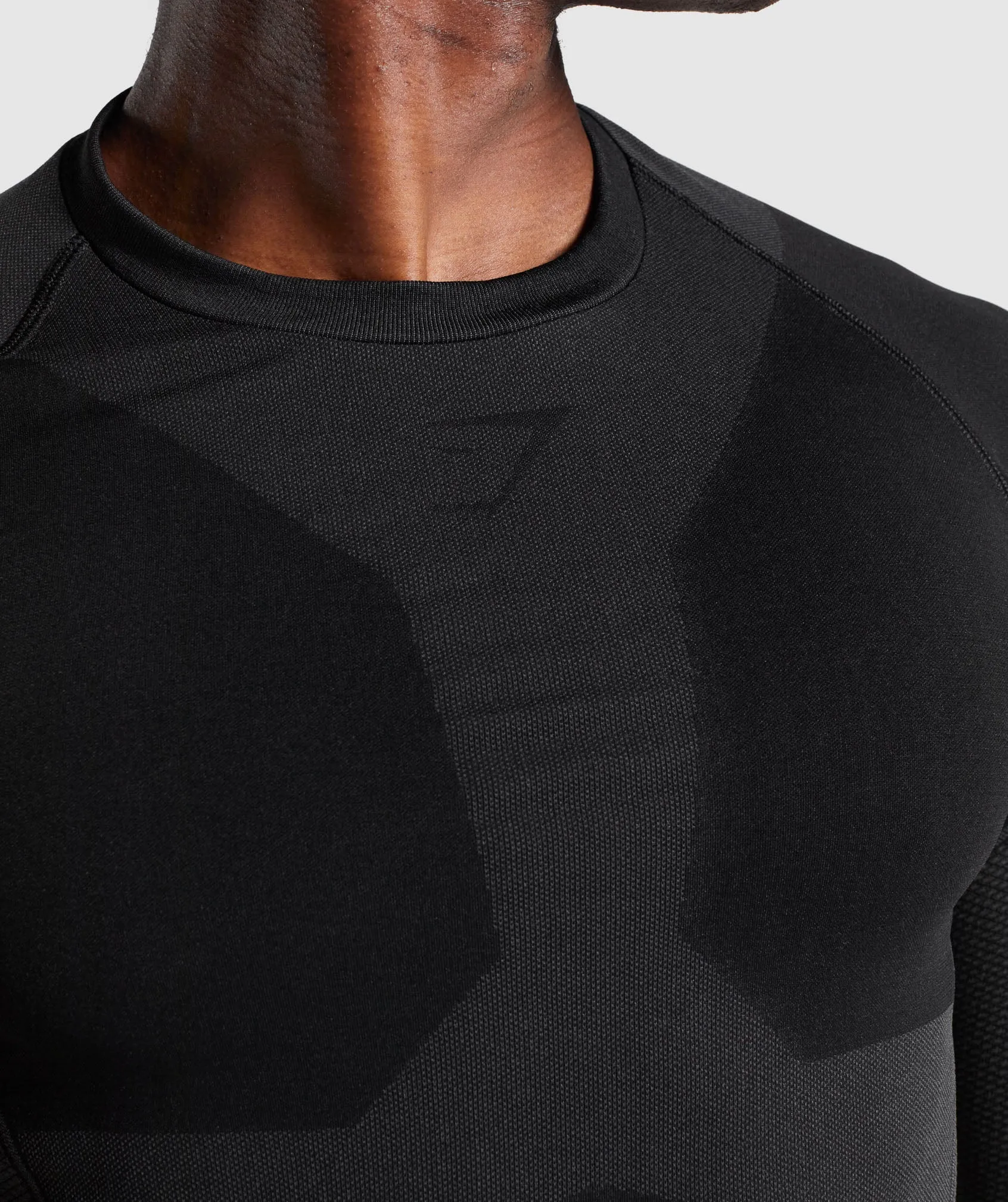 Gymshark Free Force Seamless Long Sleeve T-Shirt - Black