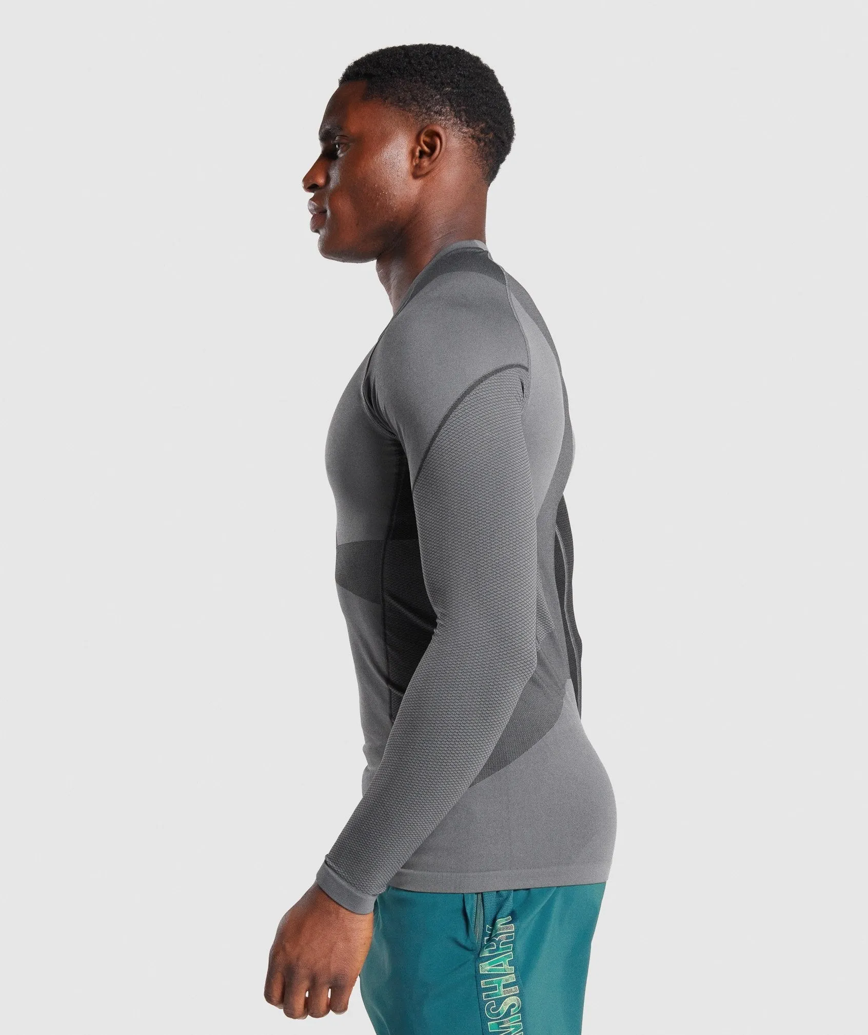Gymshark Free Force Seamless Long Sleeve T-Shirt - Grey