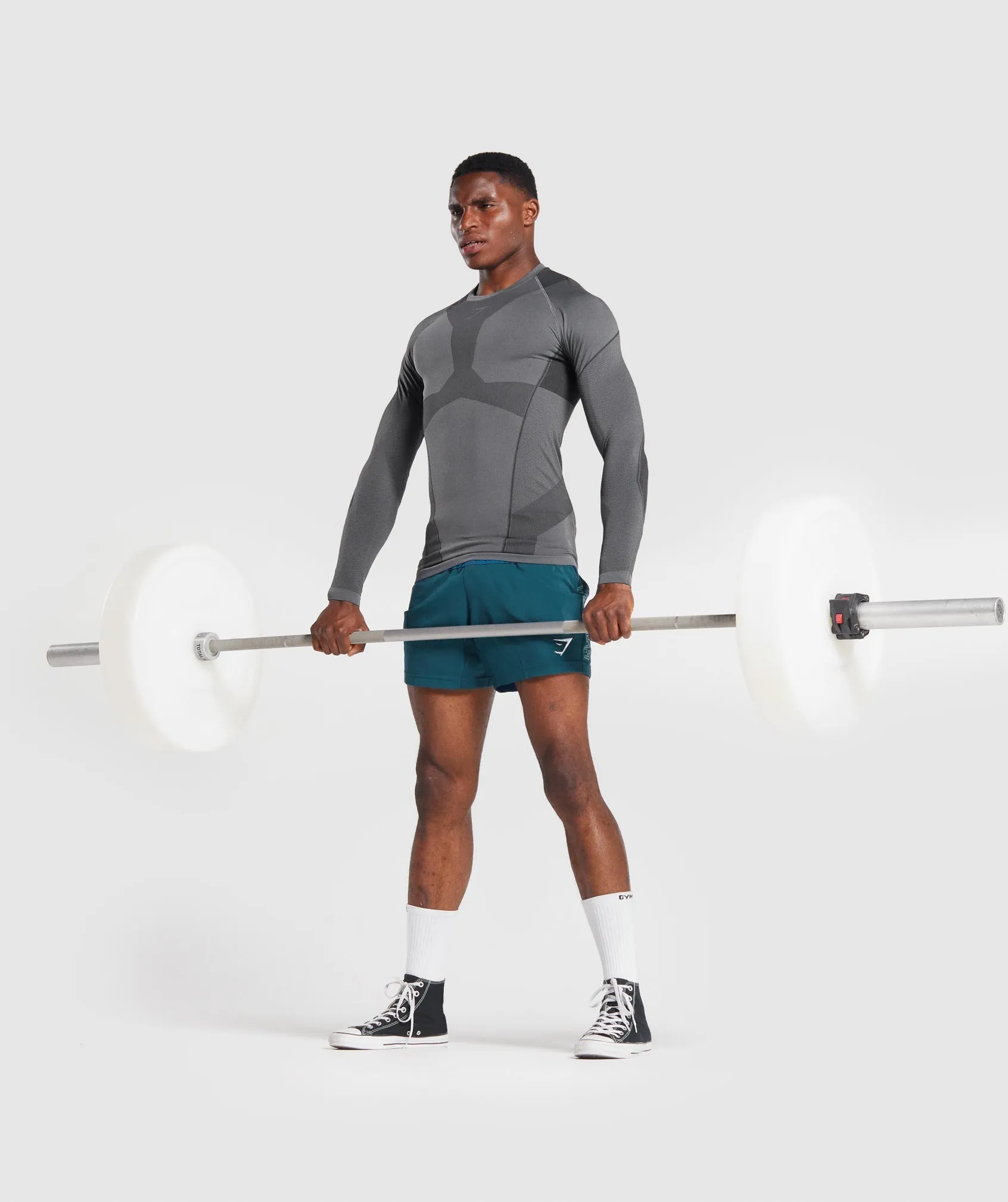 Gymshark Free Force Seamless Long Sleeve T-Shirt - Grey