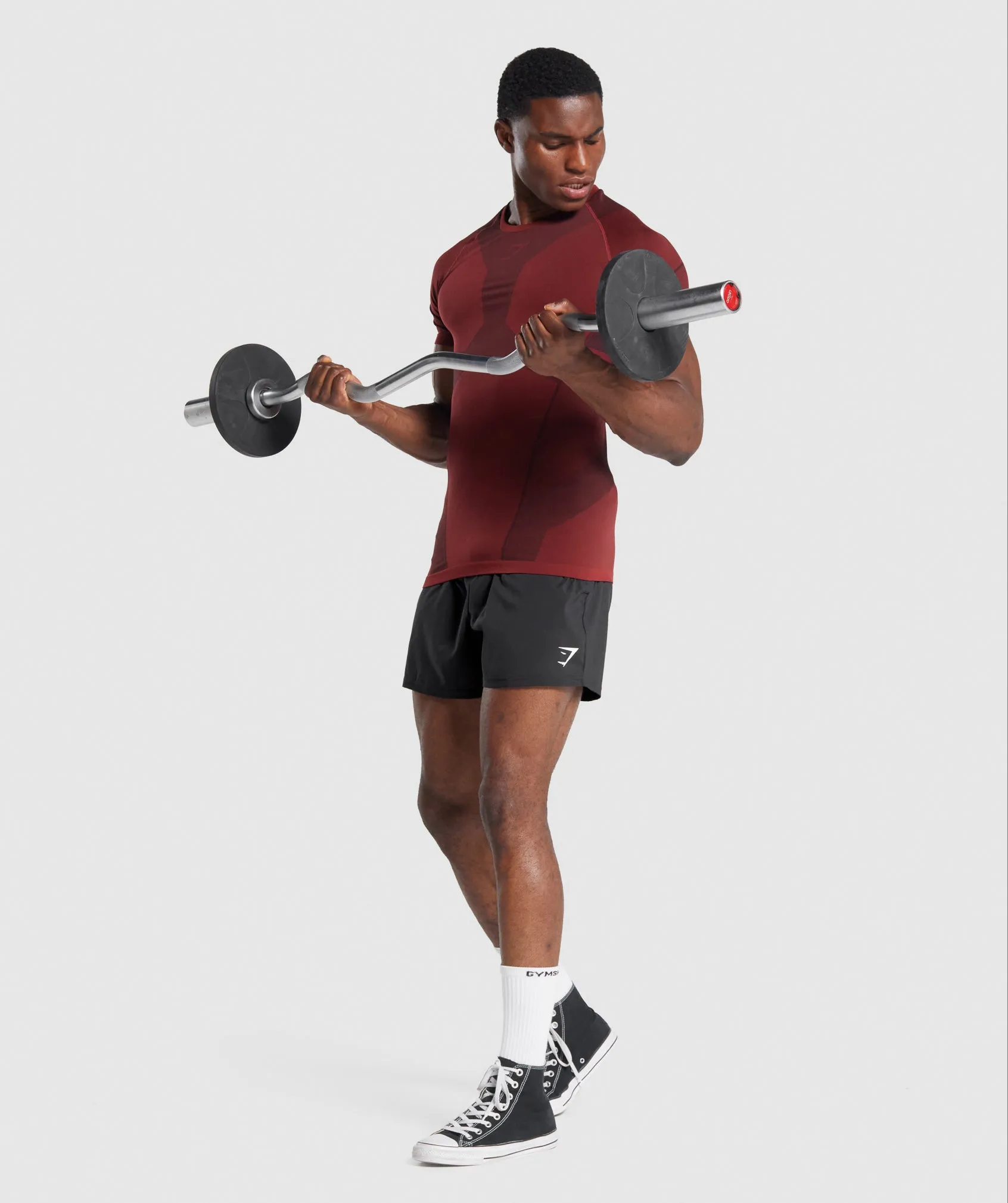 Gymshark Free Force Seamless T-Shirt - Burgundy