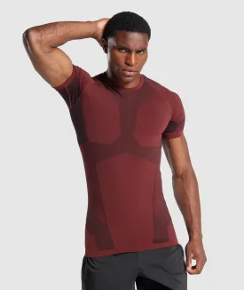 Gymshark Free Force Seamless T-Shirt - Burgundy