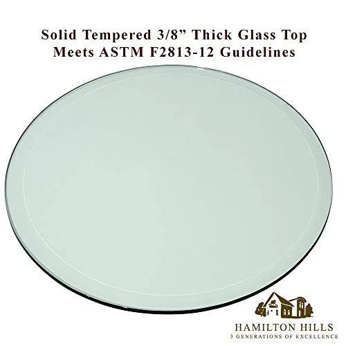 Hamilton Hills Polished 20 Inch Acrylic Glass Transparent Dining Table Pads