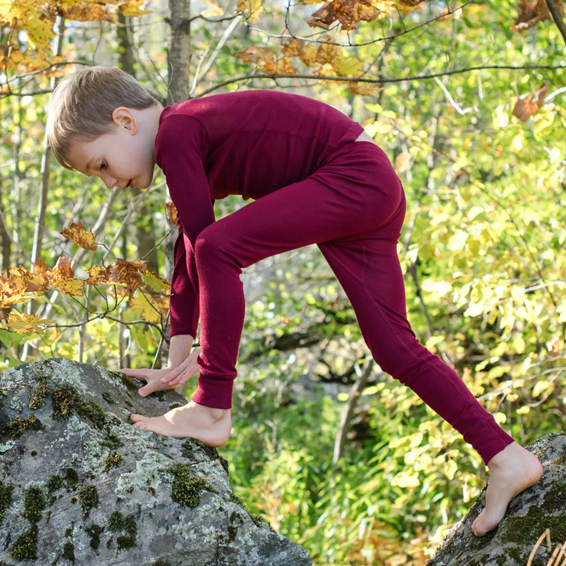 HOCOSA Kid's Organic Wool/Silk Long-Underwear Pants - VARIOUS COLORS