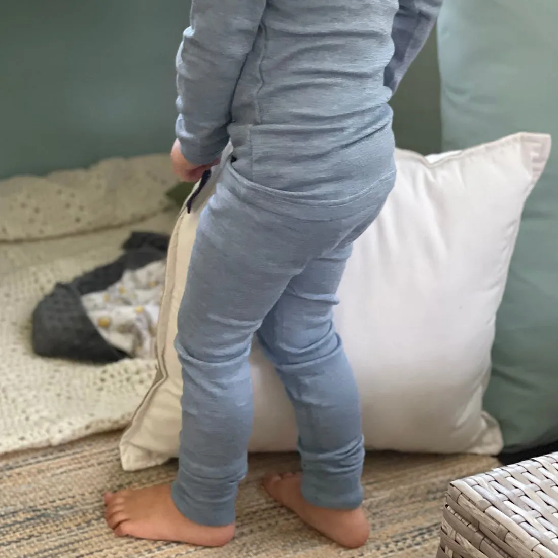 HOCOSA Kid's Organic Wool/Silk Long-Underwear Pants - VARIOUS COLORS