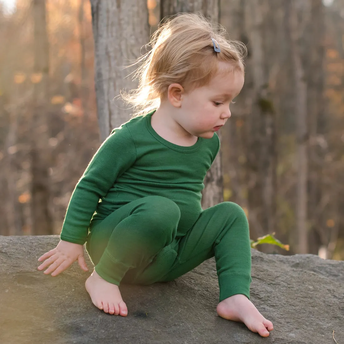 HOCOSA Kid's Organic Wool/Silk Long-Underwear Pants - VARIOUS COLORS