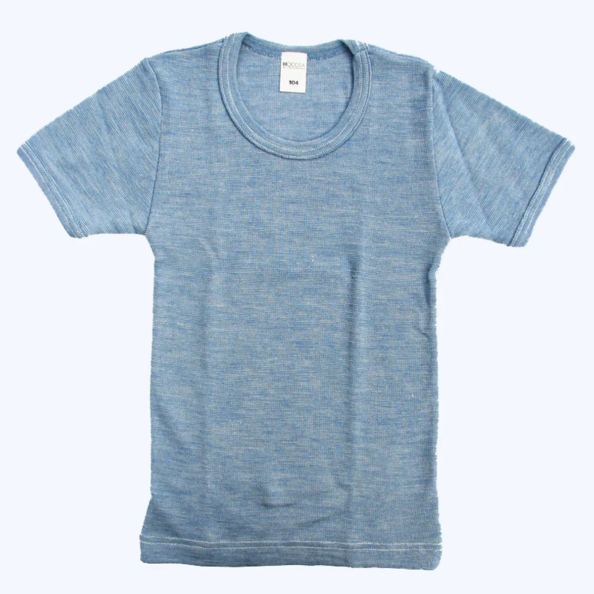 HOCOSA Kids' Organic Wool/Silk Undershirt with Short Sleeves