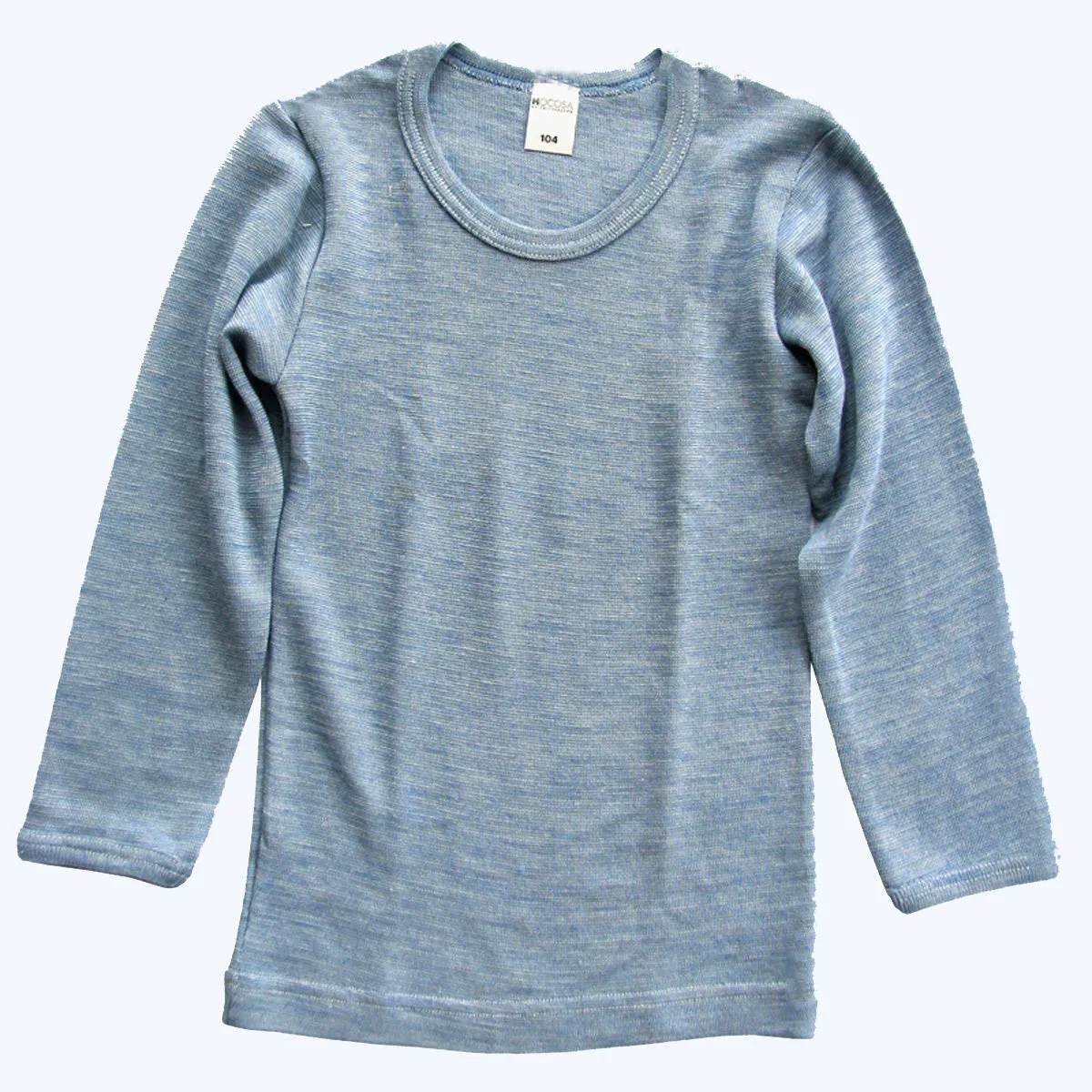 HOCOSA Kid's Organic Wool/Silk Underwear Shirt with Long Sleeves - VARIOUS COLORS