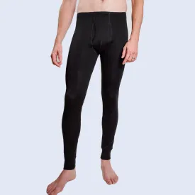 HOCOSA Men's Organic Wool/Silk Long Underwear Pants, with Fly