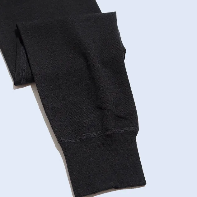 HOCOSA Men's Organic Wool/Silk Long Underwear Pants, with Fly