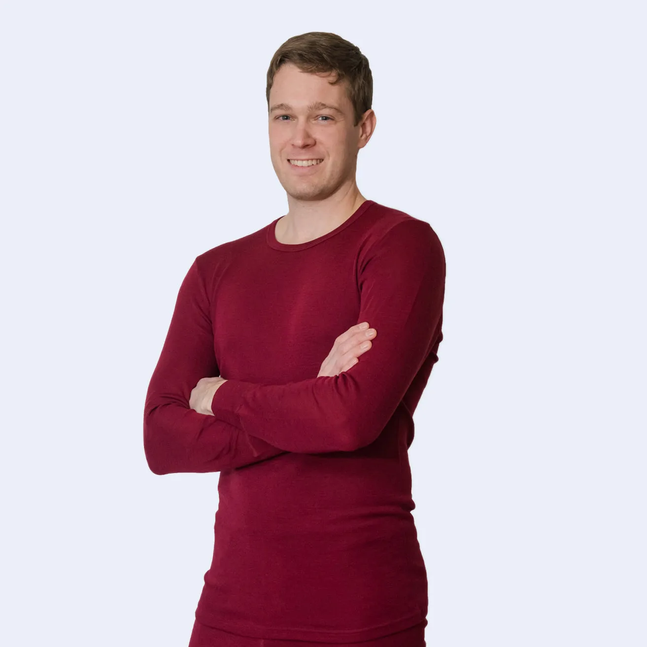 HOCOSA Organic Merino Wool/Silk Long-Sleeve Undershirt for Men or Women, Colors