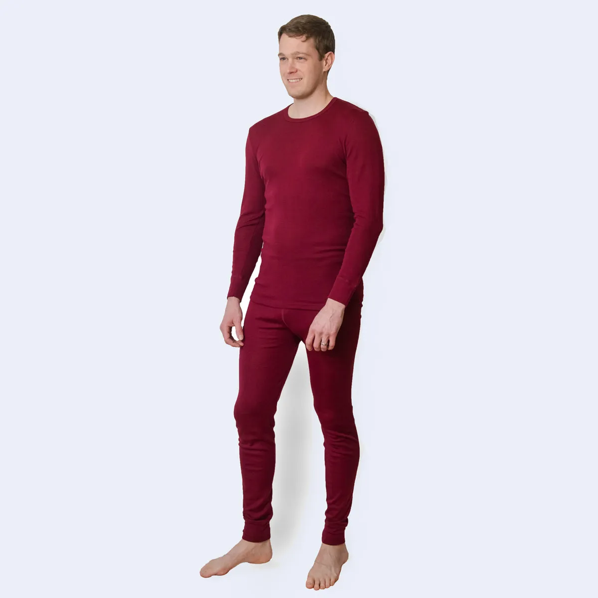 HOCOSA Organic Merino Wool/Silk Long-Sleeve Undershirt for Men or Women, Colors