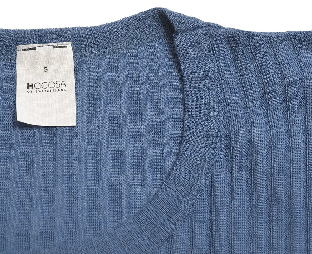 HOCOSA Organic Merino Wool/Silk Long-Sleeve Undershirt for Men or Women, Colors
