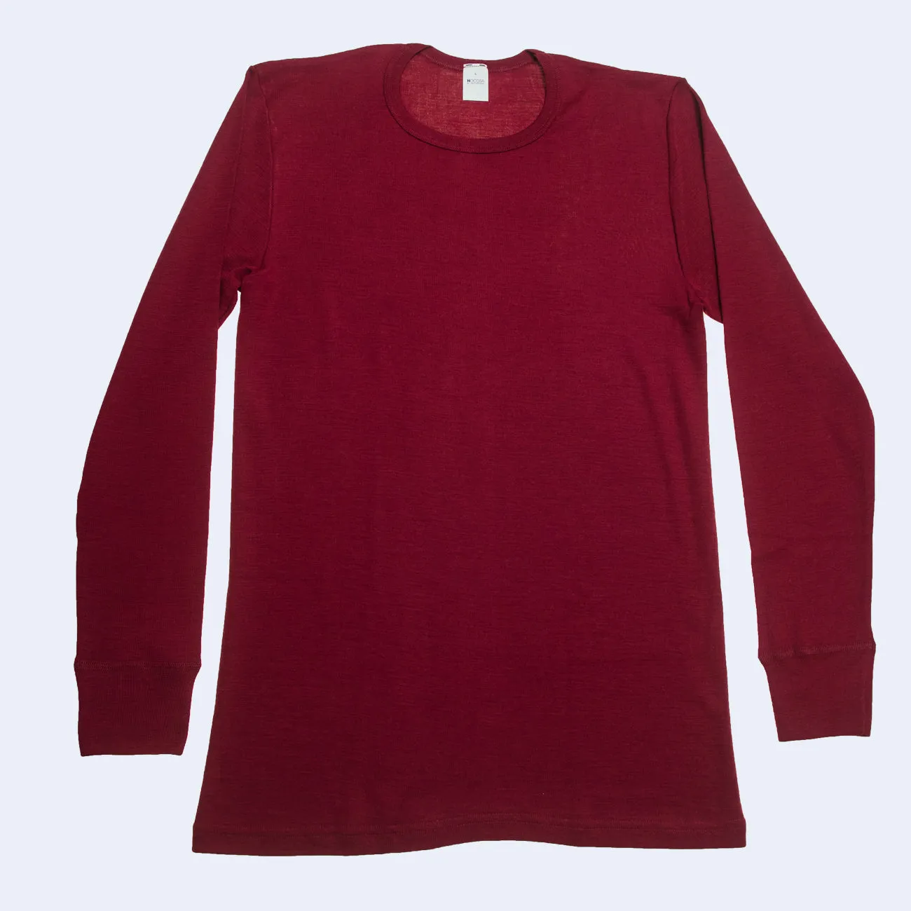 HOCOSA Organic Merino Wool/Silk Long-Sleeve Undershirt for Men or Women, Colors
