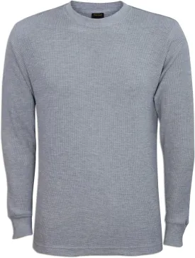 JLGUSA Men Heavy Weight Plain Thermal Long Sleeve Waffle Shirts Solid Colors
