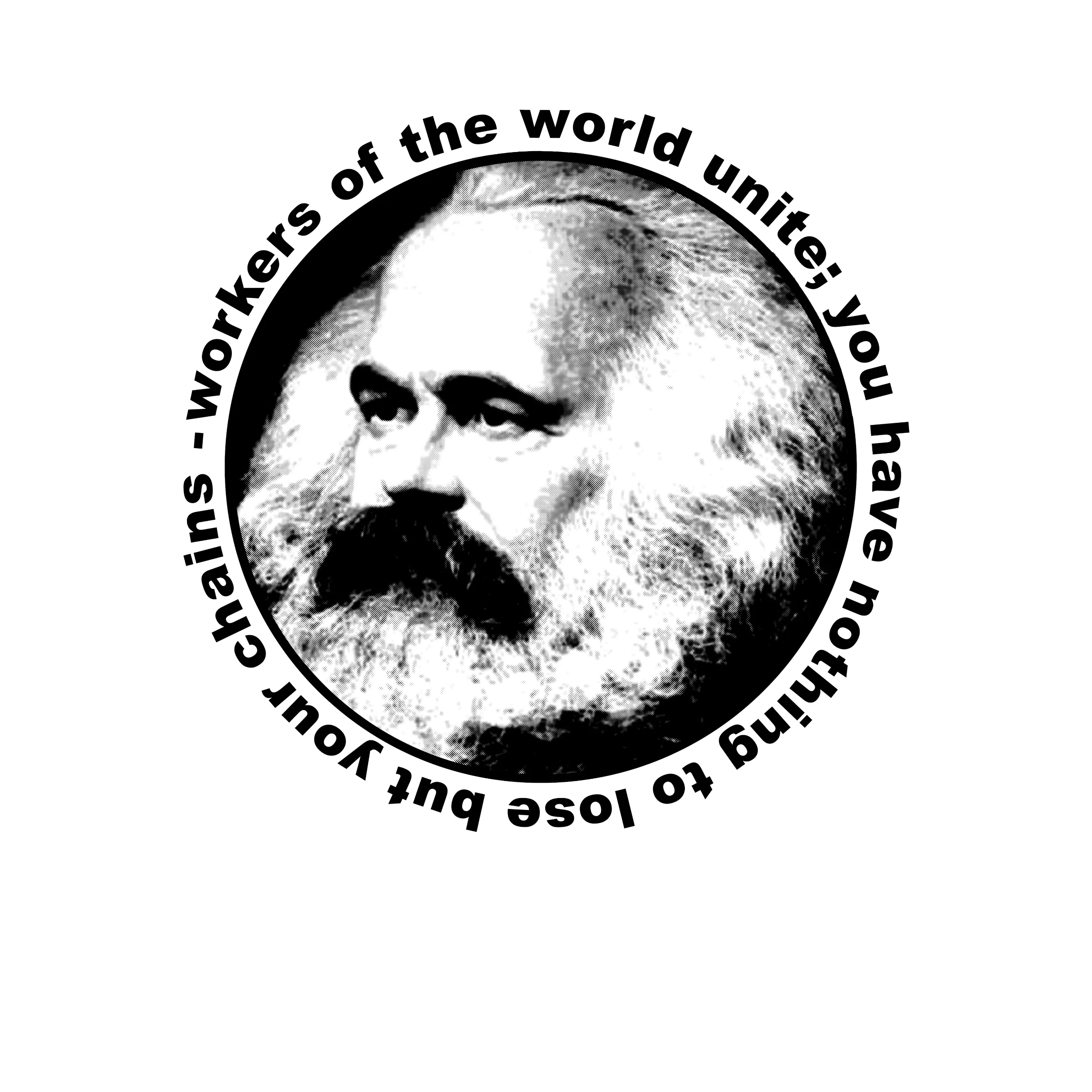 Karl Marx Workers Unite Slim Fit Tee