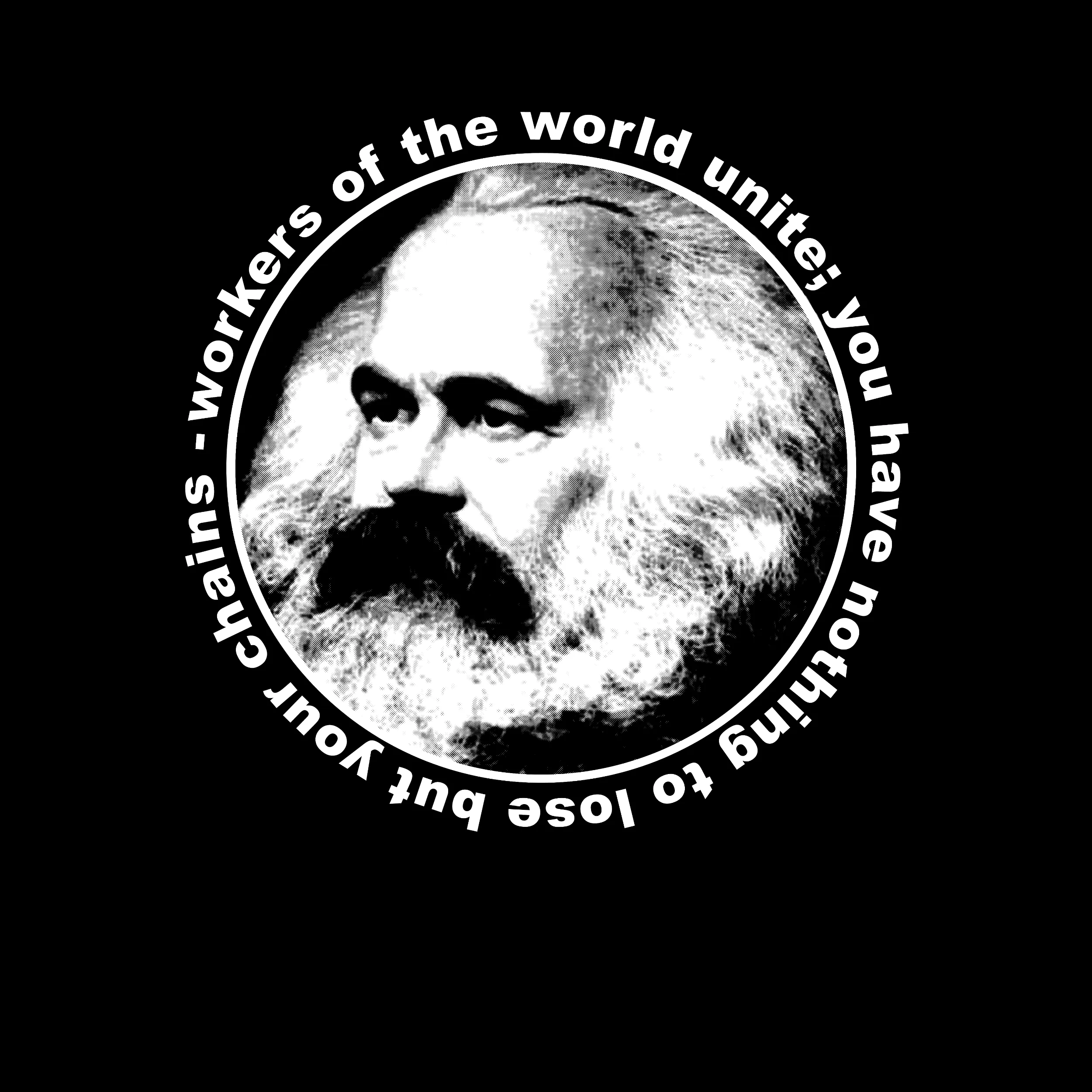 Karl Marx Workers Unite Slim Fit Tee