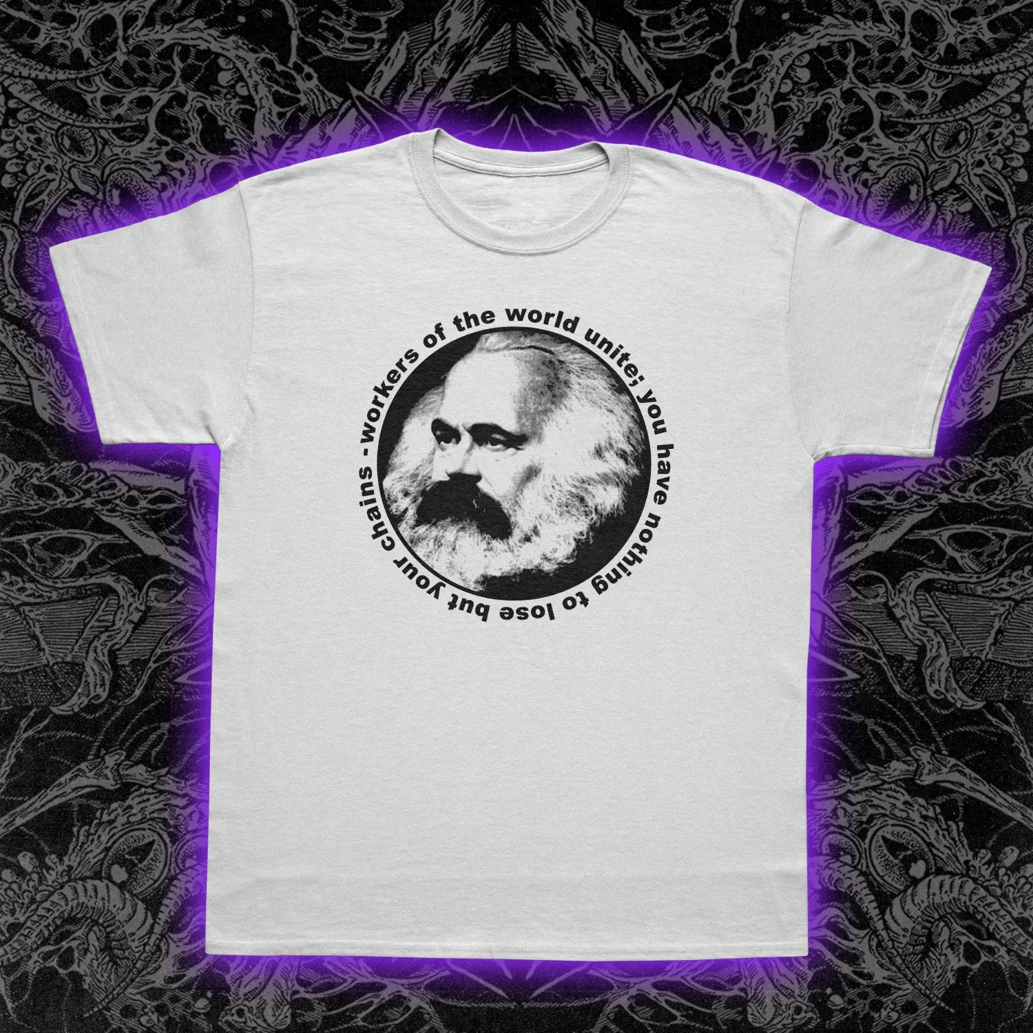 Karl Marx Workers Unite Slim Fit Tee