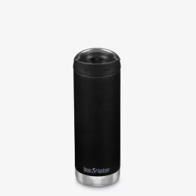 klean kanteen 16oz TKWide insulated with cafe lid - black