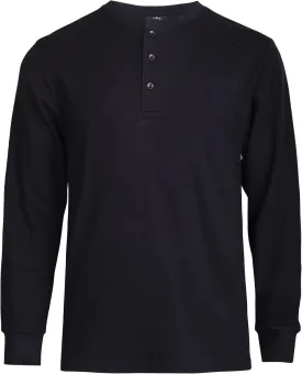 Knocker Men's Waffle-Knit Thermal Henley Shirt